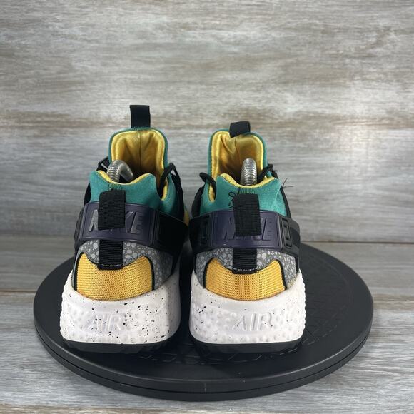 Nike Men's Air Huarache Premium 806979-103 White Black Green Sneakers Size 7.5 - Picture 4 of 8